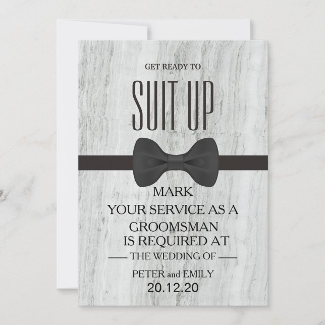 Din tjänst som Groomsman Inbjudningar (Framsida)