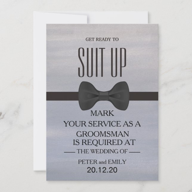 Din tjänst som Groomsman Inbjudningar (Framsida)