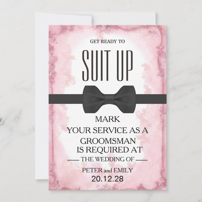 Din tjänst som Groomsman Inbjudningar (Framsida)