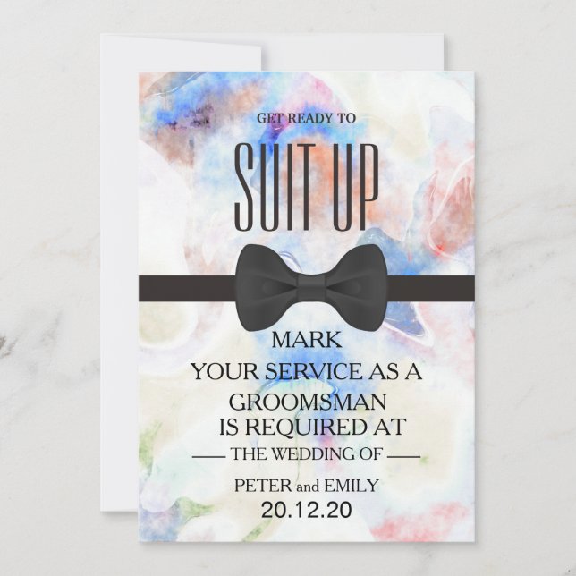 Din tjänst som Groomsman Inbjudningar (Framsida)