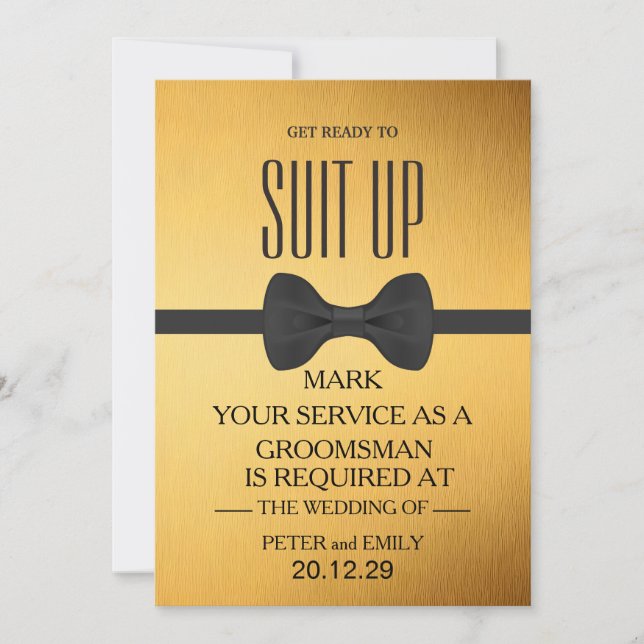 Din tjänst som Groomsman Inbjudningar (Framsida)