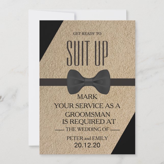 Din tjänst som Groomsman Inbjudningar (Framsida)