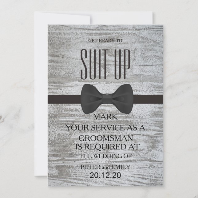 Din tjänst som Groomsman Inbjudningar (Framsida)