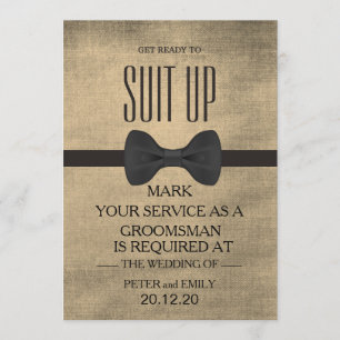 Din tjänst som Groomsman Inbjudningar
