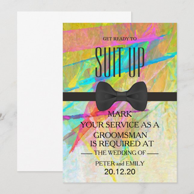 Din tjänst som Groomsman Inbjudningar (Fram/baksida)