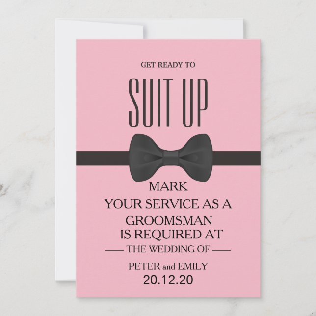 Din tjänst som Groomsman Inbjudningar (Framsida)