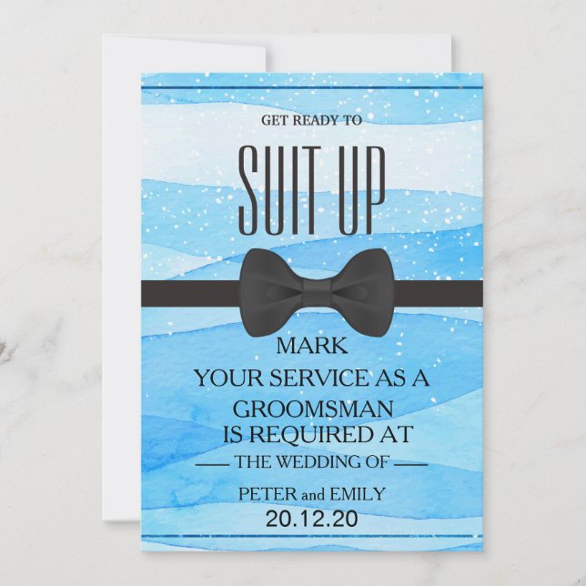 Din tjänst som Groomsman Inbjudningar (Framsida)