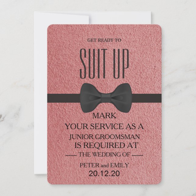 Din tjänst som Groomsman Inbjudningar (Framsida)