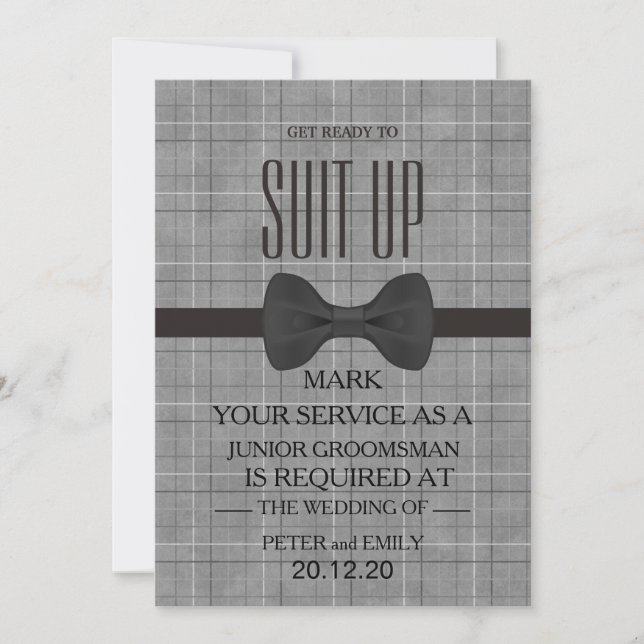 Din tjänst som Groomsman Inbjudningar (Framsida)