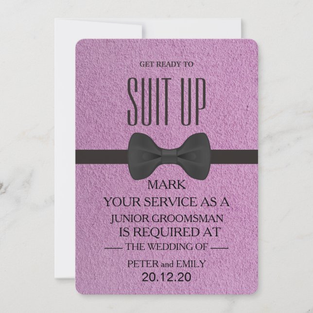 Din tjänst som Groomsman Inbjudningar (Framsida)