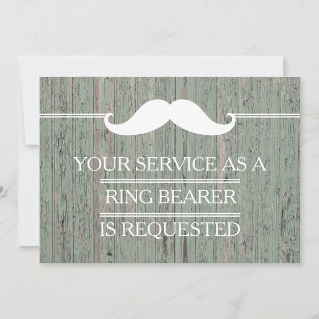 Din tjänst som Groomsman Ring Bearer-begäran Inbjudningar (Framsida)