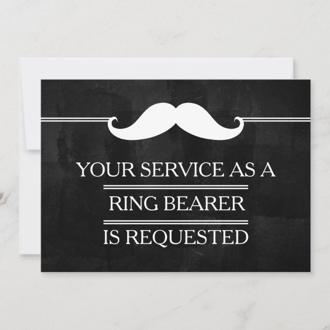 Din tjänst som groomsman Ringbärarförfrågan Inbjudningar (Framsida)