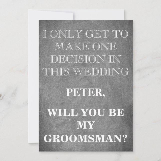 Din tjänst som inbjudan till Groomsman-begäran (Framsida)
