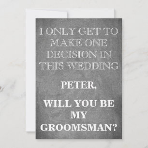 Din tjänst som inbjudan till Groomsman-begäran
