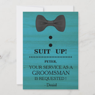 Din tjänst som inbjudan till Groomsman-begäran