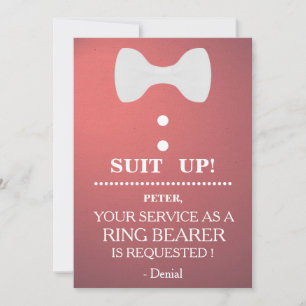 Din tjänst som Ring Bearer-begäran Inbjudningar