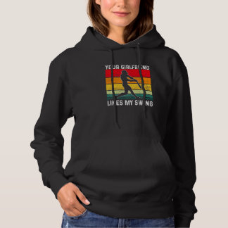 Din Tjej Gillar Min Sväng Softboll För Män Vi T Shirt