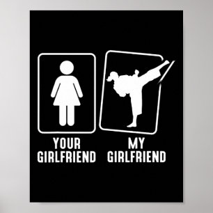 Din Tjej Min Tjej Mma Judo Tkw Kung Fu Poster