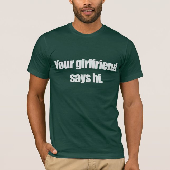DIN TJEJEN SÄGER HEJ TEE SHIRT (Framsida)