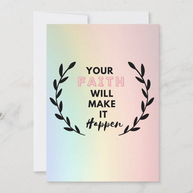 Din tro kommer att få det att hända inbjudningar (Framsida)