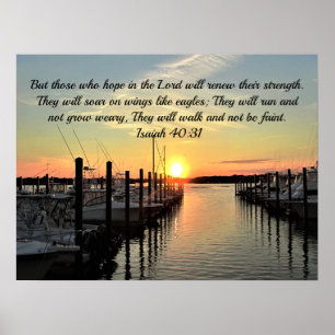din tro med den här uppmjukande Isaiah 40:31 Poster