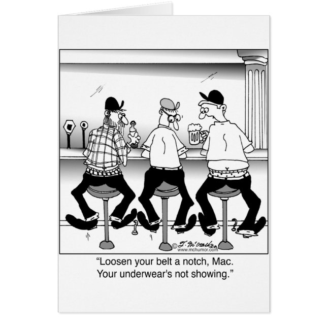 Din Under bära inte visning Hälsningskort (Framsidan)