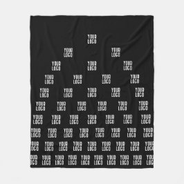 Din unika Mönster för Logotypen | Svart (redigerba Fleecefilt