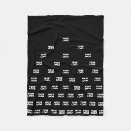 Din unika Mönster för Logotypen | Svart (redigerba Fleecefilt