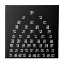 Din unika Mönster för Logotypen | Svart (redigerba Kakelplatta