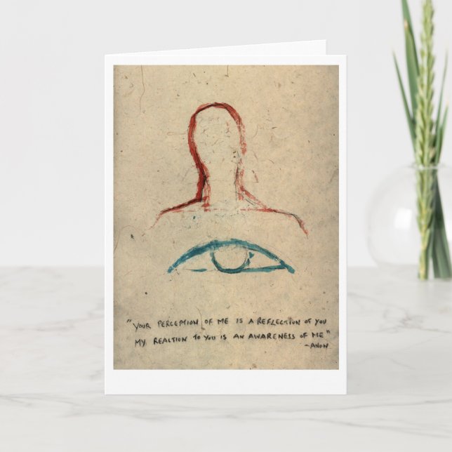 Din uppfattning om mig är en återspegling av dig. kort (Framsida)