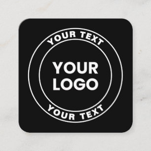 Din uppladdade logotyp + fet cirkulär text tilläggskort