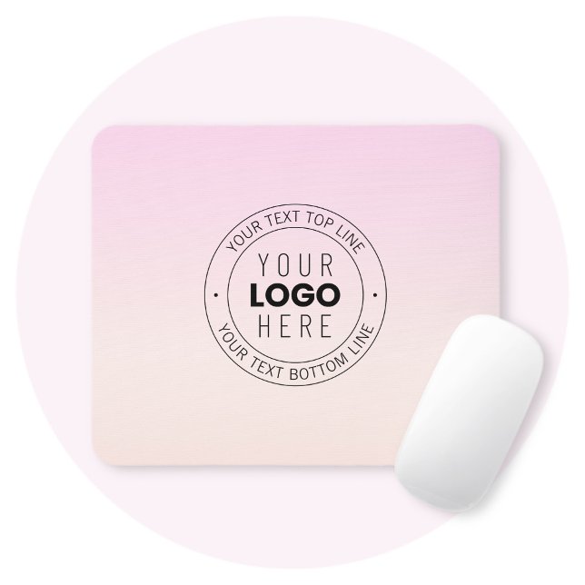 Din uppladdade logotyp | Redigerbar cirkulär text  Musmatta (Skapare uppladdad)
