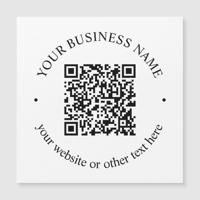 Din uppladdade QR-kod plus redigerbar cirkulär tex (Framsida)