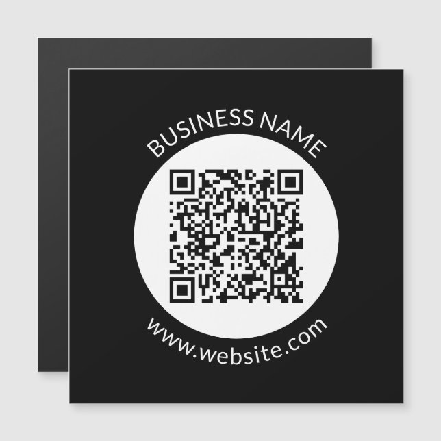 Din uppladdade QR-kod | Redigerbar text och färger (Fram/baksida)