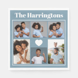 Din uppsättning med foton, text och Färg underlägg Pappersservett