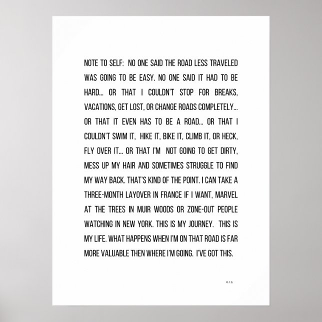 Din väg poster (Framsidan)