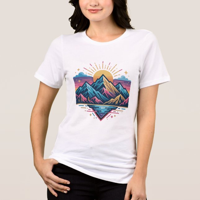Din våg trendig modern design t shirt (Framsida)