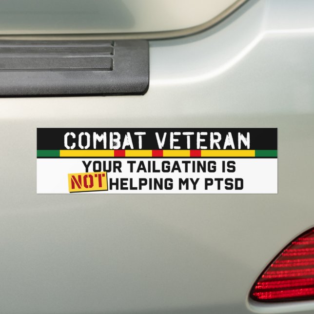 Din vaktning hjälper inte min PTSD Vietnam Vet Bildekal (På Bil)