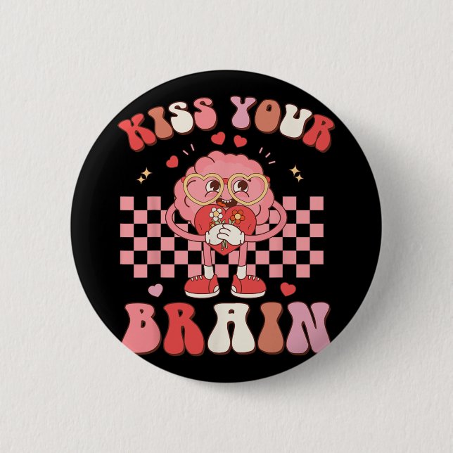 Din Valentines för hjärntest, Lärare Squad Kids Knapp (Framsida)