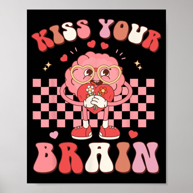 Din Valentines för hjärntest, Lärare Squad Kids Poster (Framsidan)