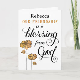 Din Vänskap är en välsignelse från Gud Kort