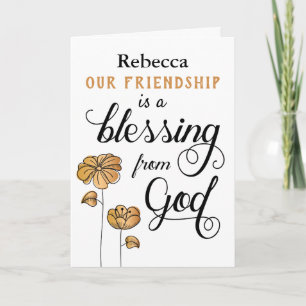 Din Vänskap är en välsignelse från Gud Kort