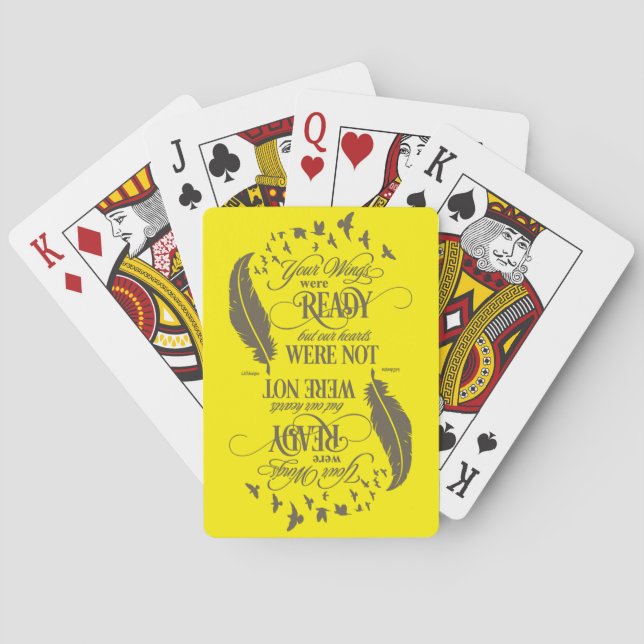 DIN VINGAR VAR REDO, MEN VÅRA HJÄRTOR VAR INTE CASINOKORT (Baksidan)