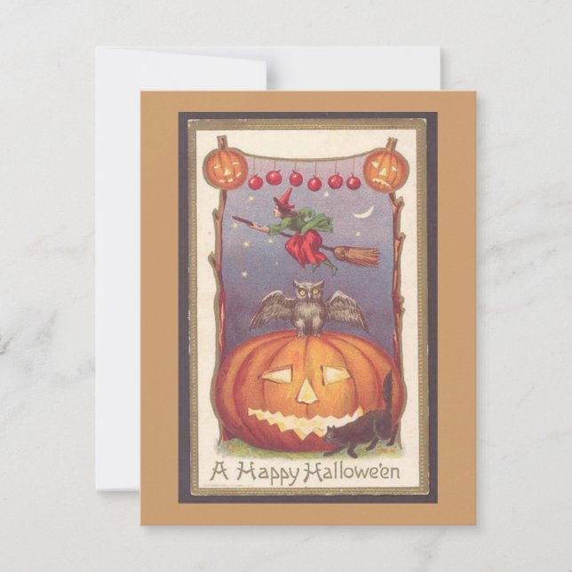 Din Vintage Halloween-inbjudan Inbjudningar (Framsida)