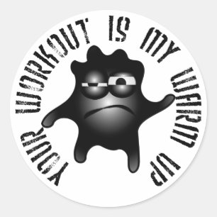 Din workout är min arm uppåt runt klistermärke
