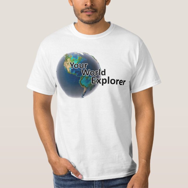 Din World Explorer Male T-Shirt (Framsida)