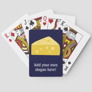 Din ynka Cheese Slogan med Gult Wedge Casinokort