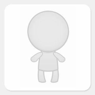 Din zombie på ett klistermärke! fyrkantigt klistermärke