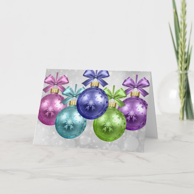 Dina 5 foton prydnadsföremål vikta julkort helgkort (Framsida)