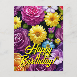 Dina anpassade text blandade blommor 18 mall